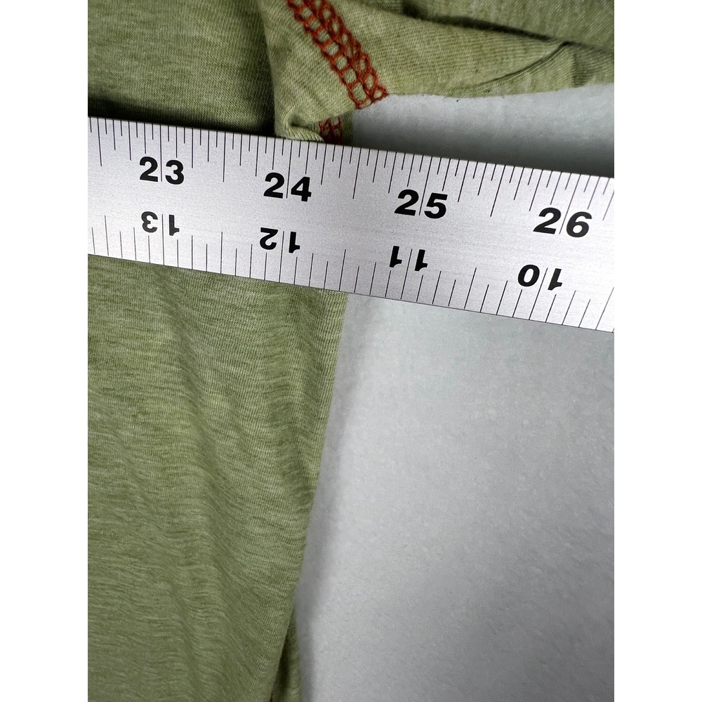 Orvis Trout Bum Mens XL Long Sleeve T-Shirt Heather Green Orange Stitching - Picture 5 of 9